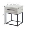 Celestial Contemporary Storage End table, White