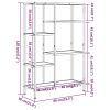 Book Shelf 31.5"x11.8"x47.2" Steel and Engineered Wood