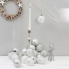 24Pcs White Mixed Christmas Tree Decoration Christmas Balls Party Window Home Furn Christmas Hanging Ball Ornament Decor