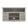 Traditional TV Media Stand Farmhouse Rustic Entertainment Console for TV Up to 65" with Open and Closed Storage Space, Light Gray