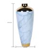 Elegant Celadon Marble Ceramic Vase with Gold Accents - Timeless Home Decor