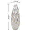 Elegant White Ceramic Vase with Gold Accents - Timeless Home Decor